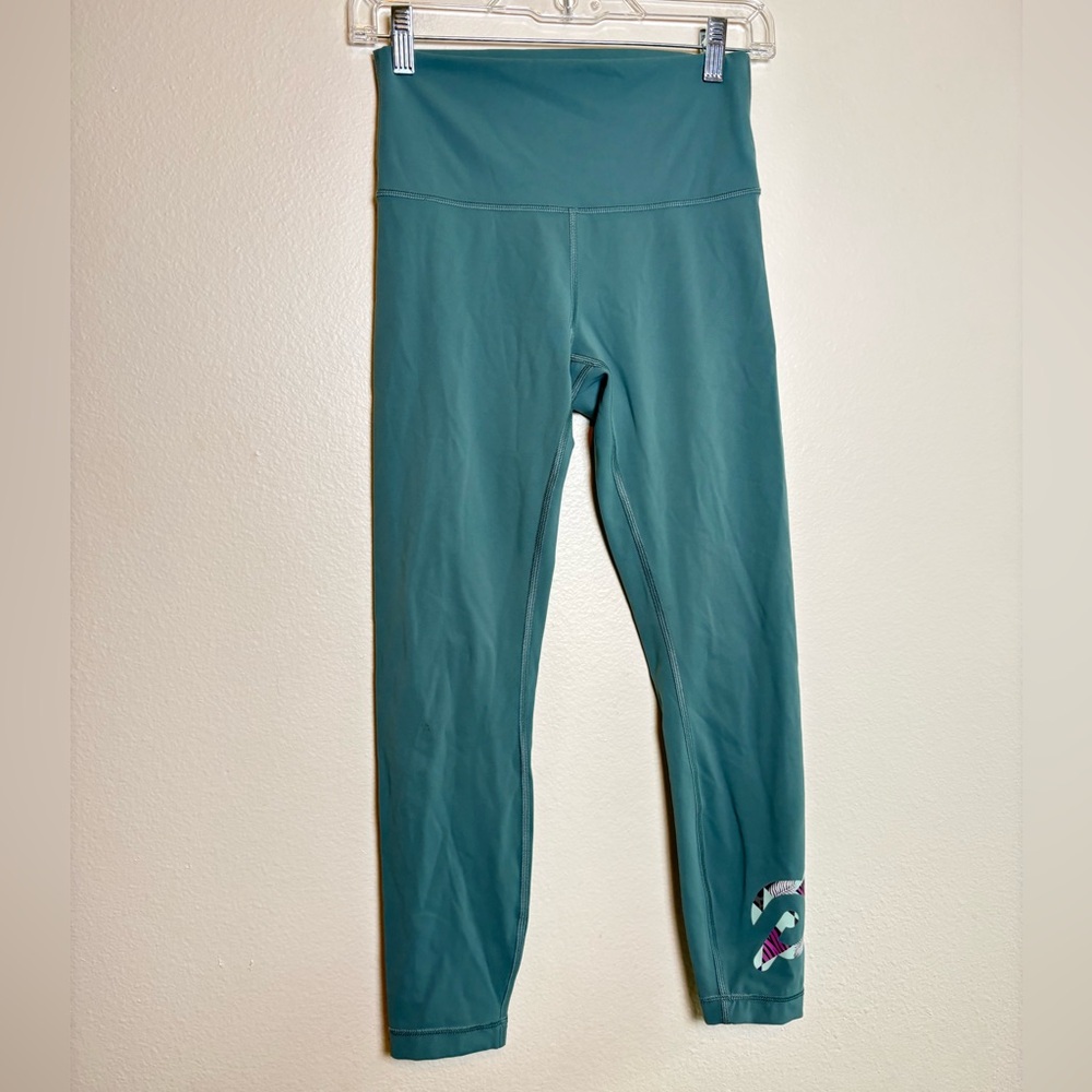 Lululemon Athletica X Peloton Wunder Under High Rise Leggings Teal S